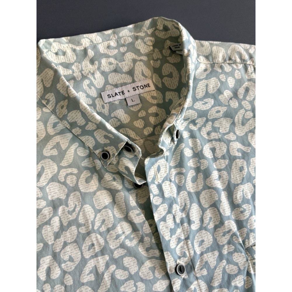 Slate & Stone Short Sleeve Men's Shirt Size Large 100% Cotton‎